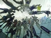 Atleti delle Fiamme Oro in piscina Y40